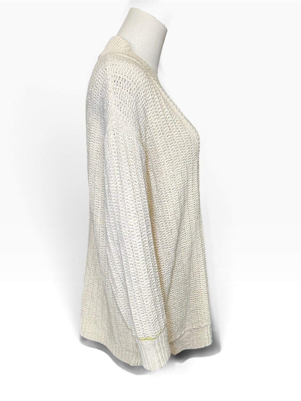 CAbi Ivory V-Neck Knit Croquet Pullover Sweater - Picture 6 of 10